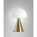 Lampe de table BLIP CCT Switch, avec prise de courant IP20, laiton satiné gradable