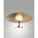 Luminaire de plafond YUKO direct / indirect IP20, noir, feuille d'or gradable