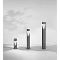 Fabas Luce Borne d'éclairage TEO 60 IP65, métallique, noir