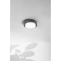 Fabas Luce Plafonnier extérieur OWEN IP65, gris foncé