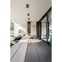 Fabas Luce Plafonnier extérieur MANU E27 IP54, gris foncé