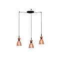 Luminaire à suspension RETRO 3 flammes E14 IP20, cuivre, mat 