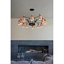 Faro Luminaire à suspension RETRO 12 flammes E14 IP20, cuivre, mat 