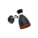 Luminaire mural RETRO E14 IP20, cuivre, noir mat 