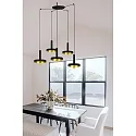 Faro Luminaire à suspension WHIZZ 5 flammes E27 IP20, or, noir 