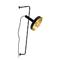 Luminaire mural WHIZZ E27 IP20, or, noir mat 
