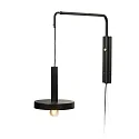 Luminaire mural WHIZZ E27 IP20, or, noir mat 