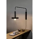 Faro Luminaire mural WHIZZ E27 IP20, or, noir mat 