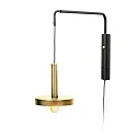Luminaire mural WHIZZ E27 IP20, or, noir 