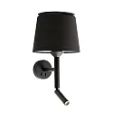 Luminaire mural SAVOY E27 IP20, noir 