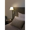 Luminaire mural ETERNA E27 IP20, beige, chrome 