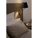 Faro Luminaire mural ETERNA E27 IP20, chrome, noir 