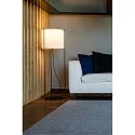Lampadaire DRUM E27 IP20, beige, noir mat 