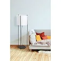 Lampadaire DRUM E27 IP20, beige, noir mat 