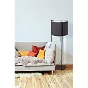 Faro floor lamp DRUM E27 IP20, grey, black matt 