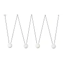 Luminaire à suspension MINE 4 flammes E27 IP20, blanc mat 
