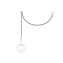 Luminaire à suspension MINE PC E27 IP20, blanc mat 