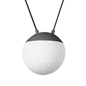 Faro Luminaire à suspension MINE PC SPACE E27 IP20, gris foncé 