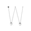 Luminaire à suspension MINE PC SPACE à 2 flammes E27 IP20, gris foncé 