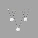 Faro Luminaire à suspension MINE 3 flammes E27 IP20, blanc mat 