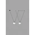 Faro Luminaire à suspension MINE PC SPACE à 2 flammes E27 IP20, gris foncé 