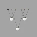 Faro Luminaire à suspension MINE 3 flammes E27 IP20, gris foncé 