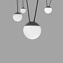 Faro Luminaire à suspension MINE 4 flammes E27 IP20, gris foncé 