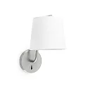 Luminaire mural BERNI E27 IP20, nickel satiné 
