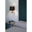 Faro Luminaire mural ROOM E27 IP20, nickel satiné, noir 