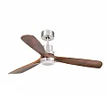 Ventilateur plafonnier LANTAU L avec télécommande IP20, nickel mat, noyer