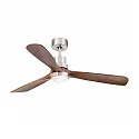 Faro Ventilateur plafonnier LANTAU L avec télécommande IP20, nickel mat, noyer