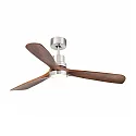 Faro Ventilateur plafonnier LANTAU L avec télécommande IP20, nickel mat, noyer