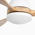 Faro Ventilateur plafonnier POROS L avec télécommande IP20, blanc mat, pin