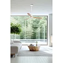 Faro Ventilateur plafonnier POROS L avec télécommande IP20, blanc mat, pin