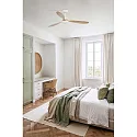 Faro Ventilateur plafonnier POROS L avec télécommande IP20, blanc mat, pin