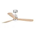 Ventilateur plafonnier LANTAU L avec télécommande IP20, nickel mat, pin