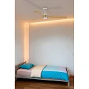 Faro Ventilateur plafonnier LANTAU L avec télécommande IP20, nickel mat, pin