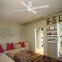 Faro Ventilateur plafonnier FRASER M avec télécommande IP20, blanc mat