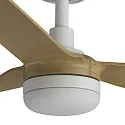 Faro Ventilateur plafonnier PUNT M avec télécommande IP20, blanc mat, érable