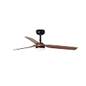 Faro Ventilateur plafonnier PUNT M avec télécommande IP20, noir mat, noisette