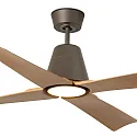 Faro Ventilateur plafonnier TYPHOON M avec télécommande IP44, marron, érable