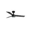 Faro Ventilateur plafonnier RUDDER S avec télécommande IP20, noir mat, noisette