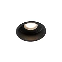 Plafonnier encastré HYDE R GU10 IP44, noir mat 