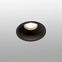Faro Plafonnier encastré HYDE R GU10 IP44, noir mat 