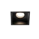 Plafonnier encastré HYDE SQ GU10 IP44, noir mat 