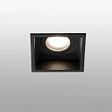 Faro Plafonnier encastré HYDE SQ GU10 IP44, noir mat 