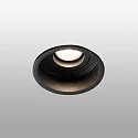 Faro Plafonnier encastré HYDE R GU10 IP20, noir mat 
