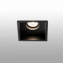 Faro Plafonnier encastré HYDE SQ GU10 IP20, noir mat 