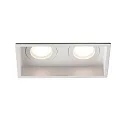 Plafonnier encastré HYDE SQ à 2 flammes GU10 IP44, blanc mat 