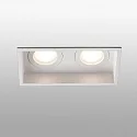 Faro ceiling recessed luminaire HYDE SQ 2 flames GU10 IP44, white matt 